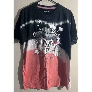 Black Keys Large Cotton Samurai Pig Multicolored Cotton Tie-Dye Shirt Mens Red